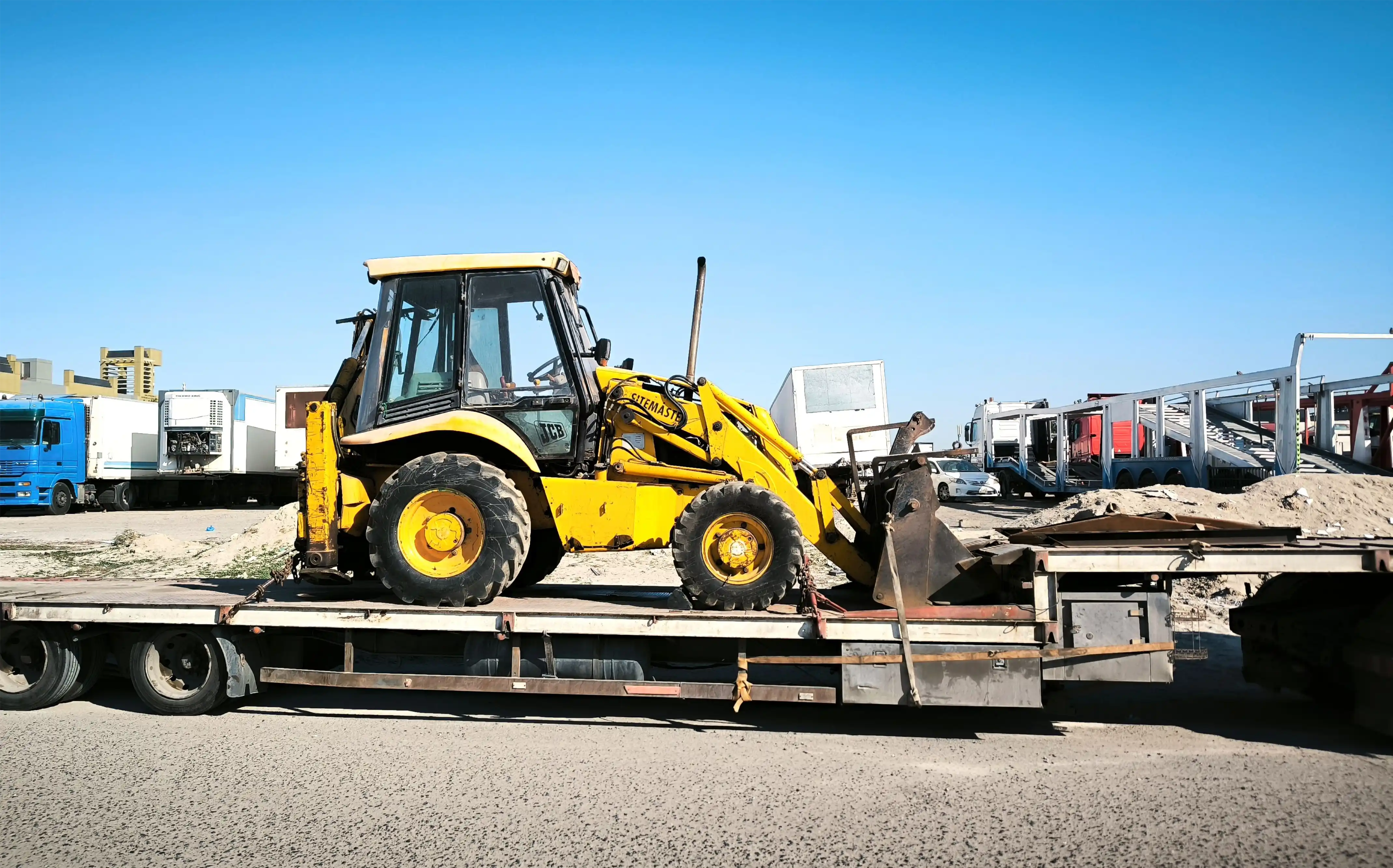 Heavy lifting and transport equipment ready for operations
